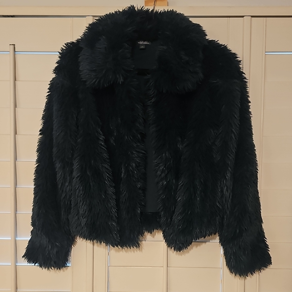 Wild Fable Hunter Green Teddy Jacket